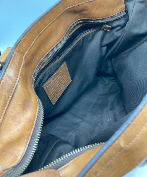 COACH（コーチ）COACH (コーチ) レザートートバッグ ブラウンの古着・服飾アイテム