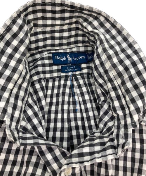 POLO RALPH LAUREN（ポロ・ラルフローレン）POLO RALPH LAUREN (ポロ・ラルフローレン) 半袖シャツ ホワイト×ブラック サイズ:XLの古着・服飾アイテム