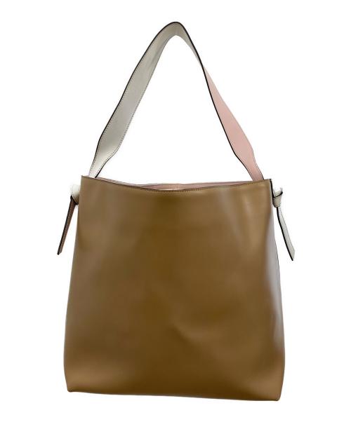 BARNEYS NEWYORK（バーニーズ・ニューヨーク）BARNEYS NEWYORK (バーニーズ・ニューヨーク) ワンショルダーバッグ ベージュ×ブラックの古着・服飾アイテム
