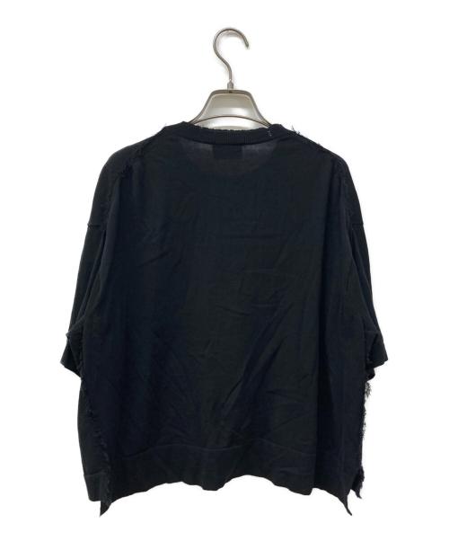 Acne studios（アクネ ストゥディオズ）ACNE STUDIOS (アクネ ストゥディオズ) ダメージ加工半袖ニット ブラック サイズ:Sの古着・服飾アイテム