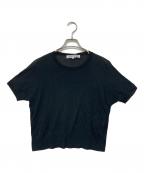 COMME des GARCONS COMME des GARCONSコムデギャルソン コムデギャルソン）の古着「半袖コットンニット」｜ブラック