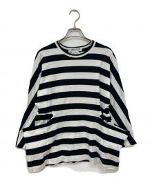 COMME des GARCONS COMME des GARCONS（コムデギャルソン コムデギャルソン）の古着「ポケット付きボーダーカットソー」｜ブラック×ホワイト