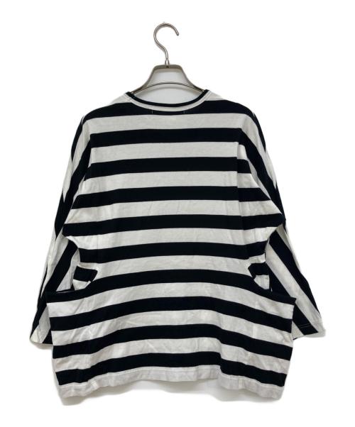 COMME des GARCONS COMME des GARCONS（コムデギャルソン コムデギャルソン）COMME des GARCONS COMME des GARCONS (コムデギャルソン コムデギャルソン) ポケット付きボーダーカットソー ブラック×ホワイト サイズ:Ⅿの古着・服飾アイテム