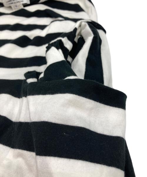 COMME des GARCONS COMME des GARCONS（コムデギャルソン コムデギャルソン）COMME des GARCONS COMME des GARCONS (コムデギャルソン コムデギャルソン) ポケット付きボーダーカットソー ブラック×ホワイト サイズ:Ⅿの古着・服飾アイテム