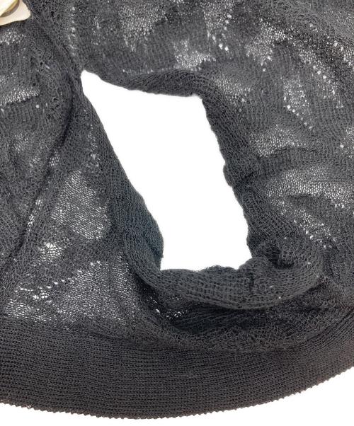 JUNYA WATANABE COMME des GARCONS（ジュンヤワタナベ コムデギャルソン）JUNYA WATANABE COMME des GARCONS (ジュンヤワタナベ コムデギャルソン) 変形レースカーディガン ブラック サイズ:Mの古着・服飾アイテム