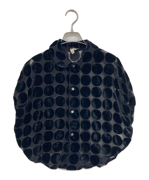 COMME des GARCONS（コムデギャルソン）COMME des GARCONS (コムデギャルソン) 変形シアードットシャツ ブラック サイズ:Ⅿの古着・服飾アイテム