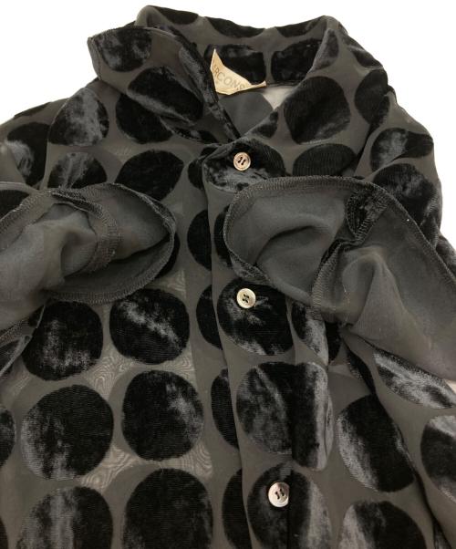 COMME des GARCONS（コムデギャルソン）COMME des GARCONS (コムデギャルソン) 変形シアードットシャツ ブラック サイズ:Ⅿの古着・服飾アイテム