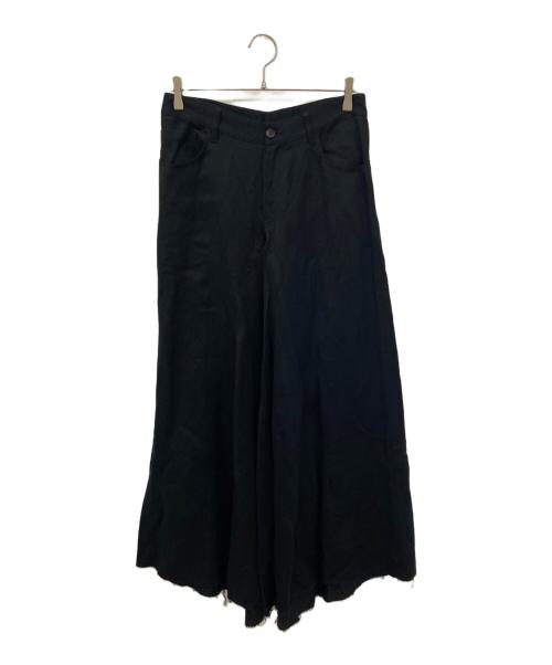 MM6 Maison Margiela（エムエムシックスメゾンマルジェラ）MM6 Maison Margiela (エムエムシックスメゾンマルジェラ) 再構築レーヨンワイドパンツ ブラック サイズ:42の古着・服飾アイテム