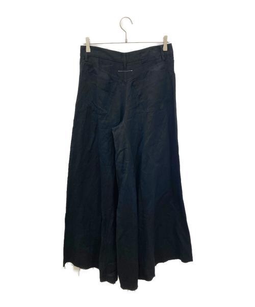 MM6 Maison Margiela（エムエムシックスメゾンマルジェラ）MM6 Maison Margiela (エムエムシックスメゾンマルジェラ) 再構築レーヨンワイドパンツ ブラック サイズ:42の古着・服飾アイテム