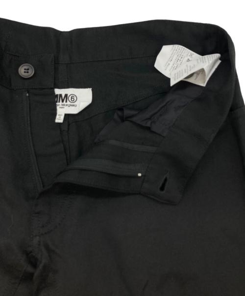MM6 Maison Margiela（エムエムシックスメゾンマルジェラ）MM6 Maison Margiela (エムエムシックスメゾンマルジェラ) 再構築レーヨンワイドパンツ ブラック サイズ:42の古着・服飾アイテム