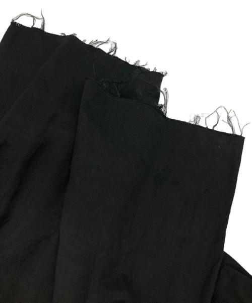 MM6 Maison Margiela（エムエムシックスメゾンマルジェラ）MM6 Maison Margiela (エムエムシックスメゾンマルジェラ) 再構築レーヨンワイドパンツ ブラック サイズ:42の古着・服飾アイテム