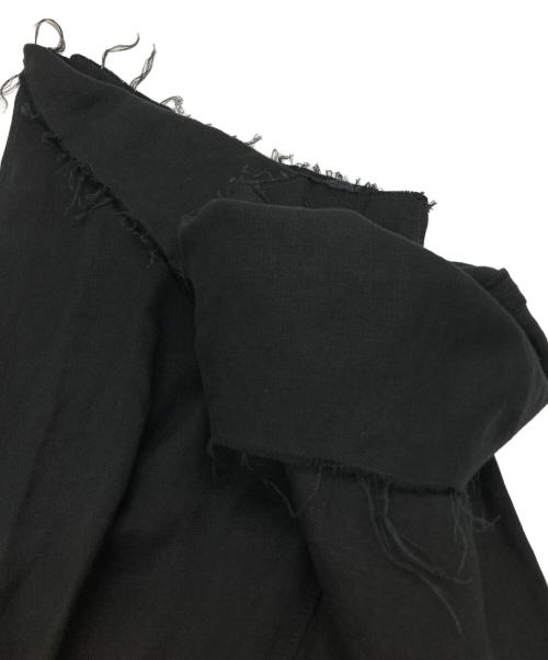 MM6 Maison Margiela（エムエムシックスメゾンマルジェラ）MM6 Maison Margiela (エムエムシックスメゾンマルジェラ) 再構築レーヨンワイドパンツ ブラック サイズ:42の古着・服飾アイテム