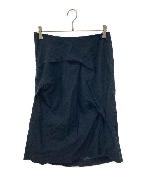 YOHJI YAMAMOTO（ヨウジヤマモト）YOHJI YAMAMOTO (ヨウジヤマモト) フロントフリルスカート ブラック サイズ:2の古着・服飾アイテム