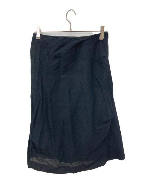 YOHJI YAMAMOTO（ヨウジヤマモト）YOHJI YAMAMOTO (ヨウジヤマモト) フロントフリルスカート ブラック サイズ:2の古着・服飾アイテム
