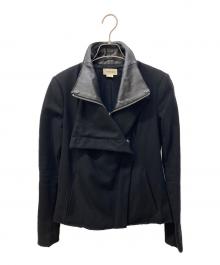 HELMUT LANG（ヘルムートラング）の古着「2wayレザー切替ライダースジャケット」｜ブラック
