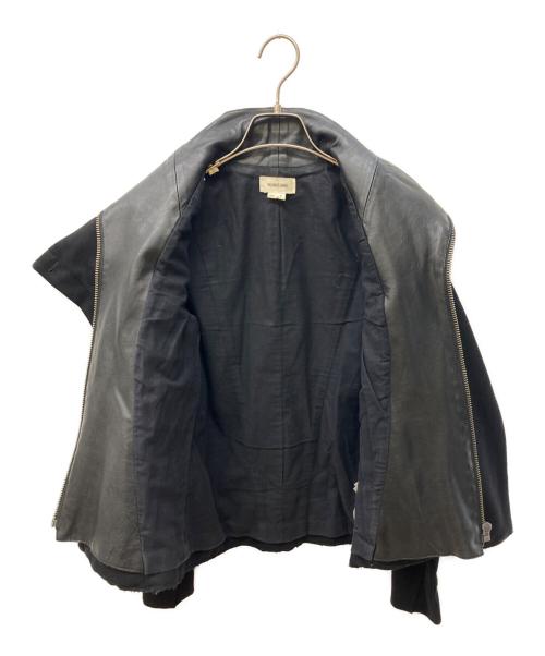 HELMUT LANG（ヘルムートラング）HELMUT LANG (ヘルムートラング) 2wayレザー切替ライダースジャケット ブラック サイズ:Pの古着・服飾アイテム