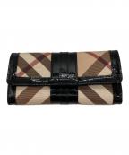 BURBERRYバーバリー）の古着「長財布」｜ベージュ×ブラック