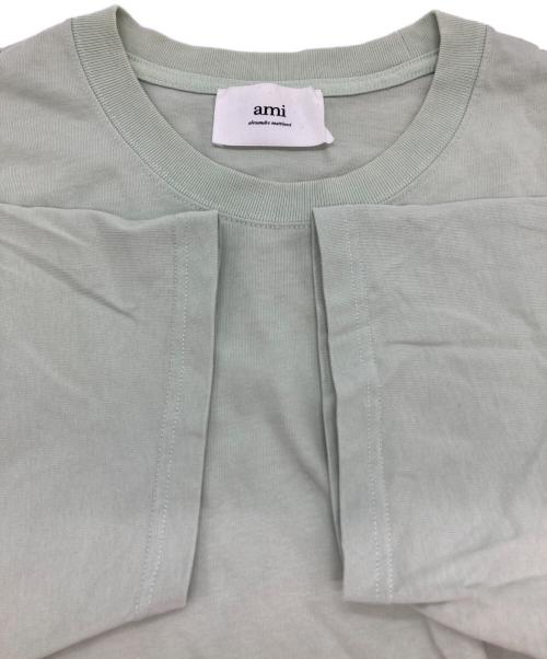 AMI Alexandre Mattiussi（アミアレクサンドルマテュッシ）AMI Alexandre Mattiussi (アミアレクサンドルマテュッシ) ハートロゴ刺繍Tシャツ グリーン サイズ:Lの古着・服飾アイテム