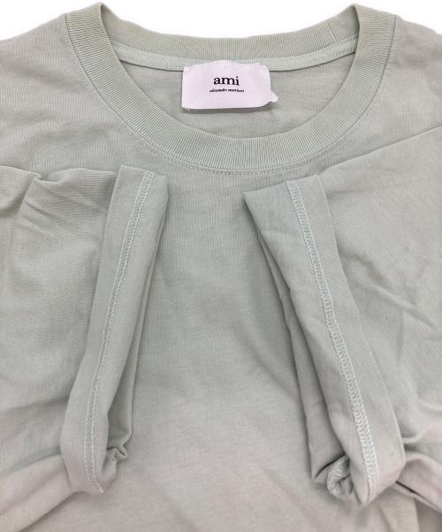 AMI Alexandre Mattiussi（アミアレクサンドルマテュッシ）AMI Alexandre Mattiussi (アミアレクサンドルマテュッシ) ハートロゴ刺繍Tシャツ グリーン サイズ:Lの古着・服飾アイテム