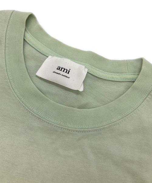AMI Alexandre Mattiussi（アミアレクサンドルマテュッシ）AMI Alexandre Mattiussi (アミアレクサンドルマテュッシ) ハートロゴ刺繍Tシャツ グリーン サイズ:Lの古着・服飾アイテム