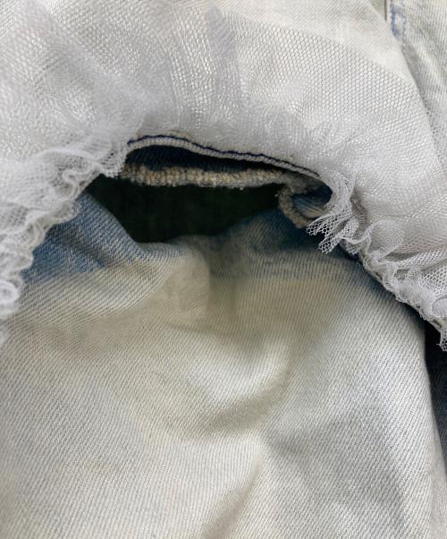 Candy Stripper（キャンディーストリッパー）Candy Stripper (キャンディーストリッパー) HEART OPEN FRILL DENIM PANTS/デニムパンツ インディゴ サイズ:FREEの古着・服飾アイテム