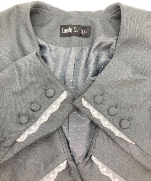 Candy Stripper（キャンディーストリッパー）Candy Stripper (キャンディーストリッパー) セーラーカラージャケット グレー サイズ:FREEの古着・服飾アイテム