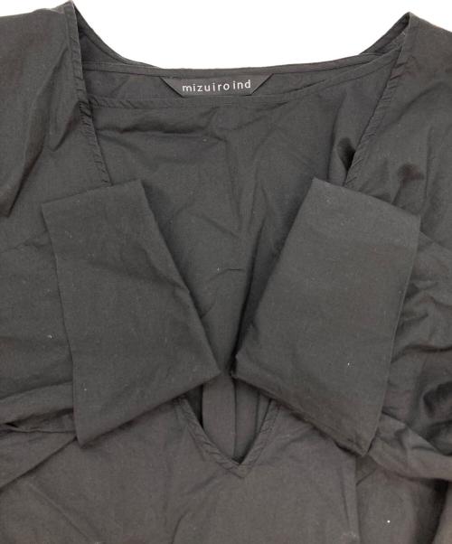 mizuiro-ind（ミズイロインド）mizuiro-ind (ミズイロインド) フェイクレイヤードブラウス チャコールグレー サイズ:FREEの古着・服飾アイテム