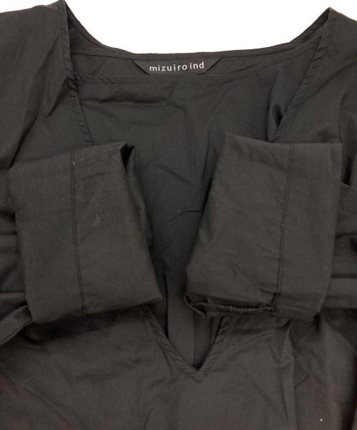 mizuiro-ind（ミズイロインド）mizuiro-ind (ミズイロインド) フェイクレイヤードブラウス チャコールグレー サイズ:FREEの古着・服飾アイテム