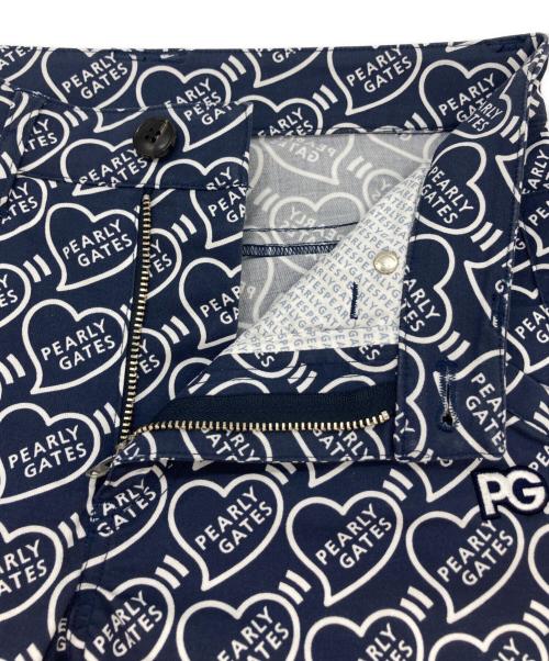PEARLY GATES（パーリーゲイツ）PEARLY GATES (パーリーゲイツ) ロゴ総柄パンツ ネイビー サイズ:Ｓの古着・服飾アイテム