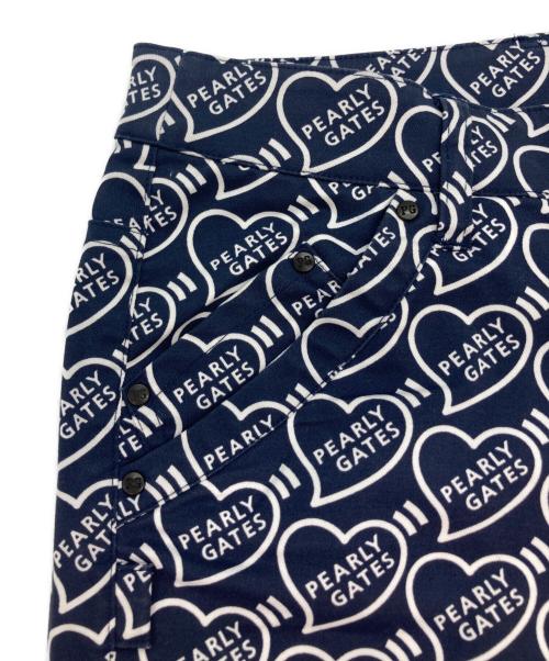 PEARLY GATES（パーリーゲイツ）PEARLY GATES (パーリーゲイツ) ロゴ総柄パンツ ネイビー サイズ:Ｓの古着・服飾アイテム