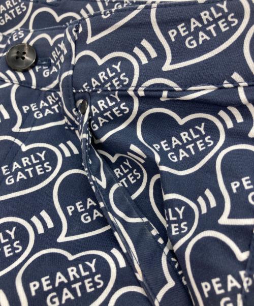 PEARLY GATES（パーリーゲイツ）PEARLY GATES (パーリーゲイツ) ロゴ総柄パンツ ネイビー サイズ:Ｓの古着・服飾アイテム