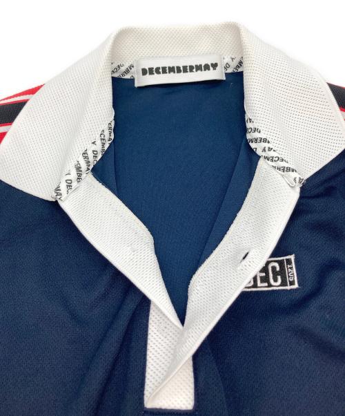 decembermay（ディセンバーメイ）DECEMBERMAY (ディセンバーメイ) ポロシャツ ネイビー サイズ:Ⅿの古着・服飾アイテム