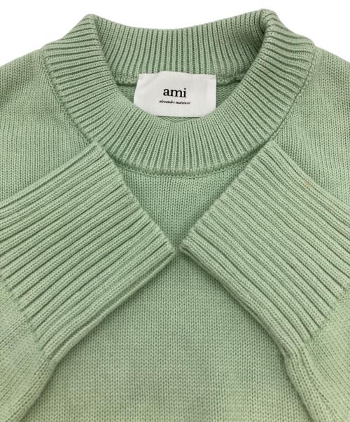 AMI PARIS（アミ パリス）AMI PARIS (アミ パリス) ハートロゴニット グリーン サイズ:ＸＳの古着・服飾アイテム