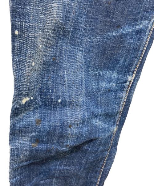 DSQUARED2（ディースクエアード）DSQUARED2 (ディースクエアード) ダメージ加工デニムパンツ インディゴ サイズ:Sの古着・服飾アイテム