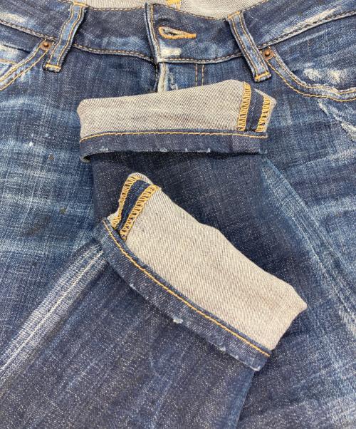 DSQUARED2（ディースクエアード）DSQUARED2 (ディースクエアード) ダメージ加工デニムパンツ インディゴ サイズ:Sの古着・服飾アイテム