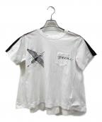 sacaiサカイ）の古着「テープデザインポケットtシャツ」｜ホワイト