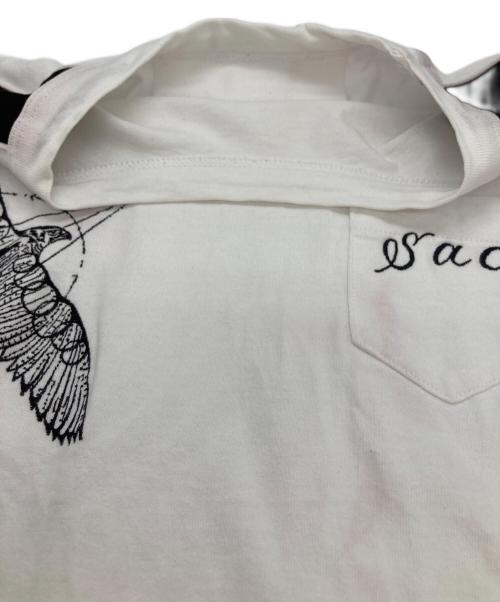sacai（サカイ）sacai (サカイ) テープデザインポケットtシャツ ホワイト サイズ:2の古着・服飾アイテム