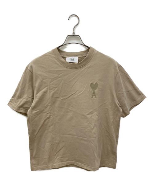 AMI Alexandre Mattiussi（アミアレクサンドルマテュッシ）AMI Alexandre Mattiussi (アミアレクサンドルマテュッシ) ハートロゴTシャツ ベージュ サイズ:Sの古着・服飾アイテム