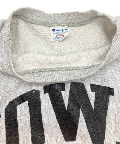 Champion REVERSE WEAVE（チャンピオン リバース ウィーブ）Champion REVERSE WEAVE (チャンピオン リバース ウィーブ) カレッジロゴスウェット ライトグレー サイズ:Lの古着・服飾アイテム