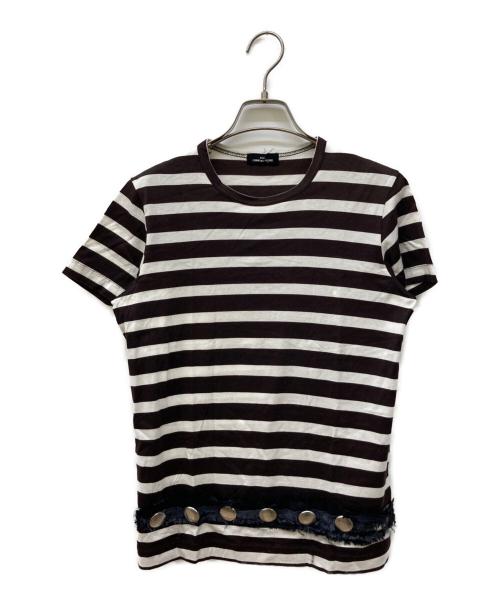 tricot COMME des GARCONS（トリココムデギャルソン）tricot COMME des GARCONS (トリココムデギャルソン) 金具デザインボーダーTシャツ ブラウン サイズ:FREEの古着・服飾アイテム
