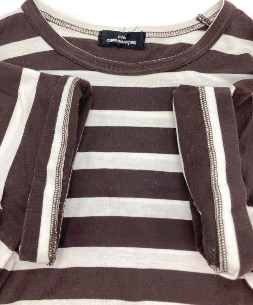 tricot COMME des GARCONS（トリココムデギャルソン）tricot COMME des GARCONS (トリココムデギャルソン) 金具デザインボーダーTシャツ ブラウン サイズ:FREEの古着・服飾アイテム