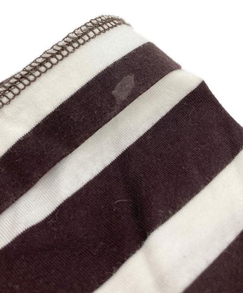 tricot COMME des GARCONS（トリココムデギャルソン）tricot COMME des GARCONS (トリココムデギャルソン) 金具デザインボーダーTシャツ ブラウン サイズ:FREEの古着・服飾アイテム