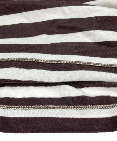 tricot COMME des GARCONS（トリココムデギャルソン）tricot COMME des GARCONS (トリココムデギャルソン) 金具デザインボーダーTシャツ ブラウン サイズ:FREEの古着・服飾アイテム