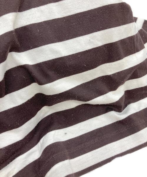 tricot COMME des GARCONS（トリココムデギャルソン）tricot COMME des GARCONS (トリココムデギャルソン) 金具デザインボーダーTシャツ ブラウン サイズ:FREEの古着・服飾アイテム