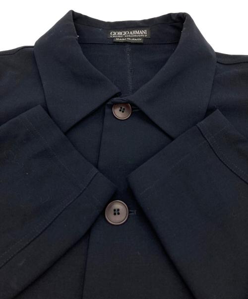 GIORGIO ARMANI（ジョルジオアルマーニ）GIORGIO ARMANI (ジョルジオアルマーニ) レーヨンライクドレスシャツ ブラック サイズ:不明の古着・服飾アイテム
