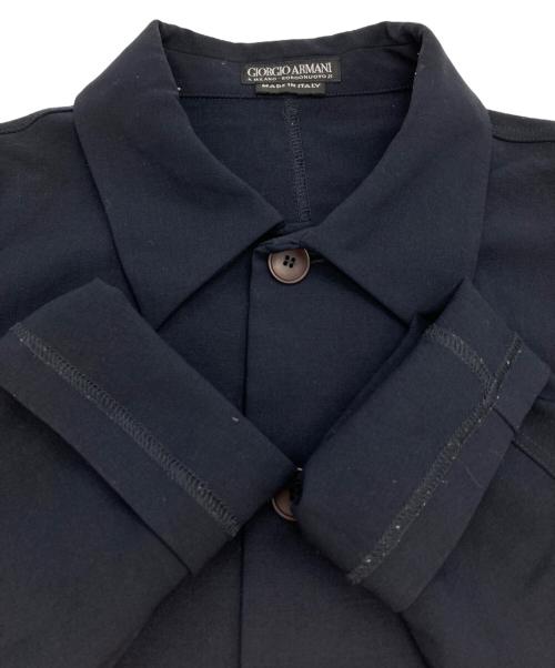 GIORGIO ARMANI（ジョルジオアルマーニ）GIORGIO ARMANI (ジョルジオアルマーニ) レーヨンライクドレスシャツ ブラック サイズ:不明の古着・服飾アイテム