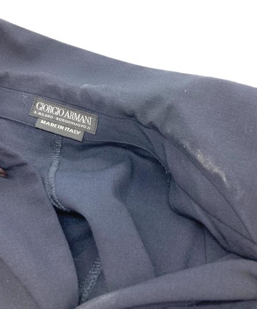 GIORGIO ARMANI（ジョルジオアルマーニ）GIORGIO ARMANI (ジョルジオアルマーニ) レーヨンライクドレスシャツ ブラック サイズ:不明の古着・服飾アイテム