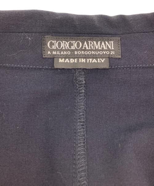 GIORGIO ARMANI（ジョルジオアルマーニ）GIORGIO ARMANI (ジョルジオアルマーニ) レーヨンライクドレスシャツ ブラック サイズ:不明の古着・服飾アイテム