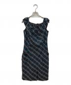 BURBERRY BLUE LABELバーバリー ブルー レーベル）の古着「チェックノースリーブワンピース」｜ブラウン