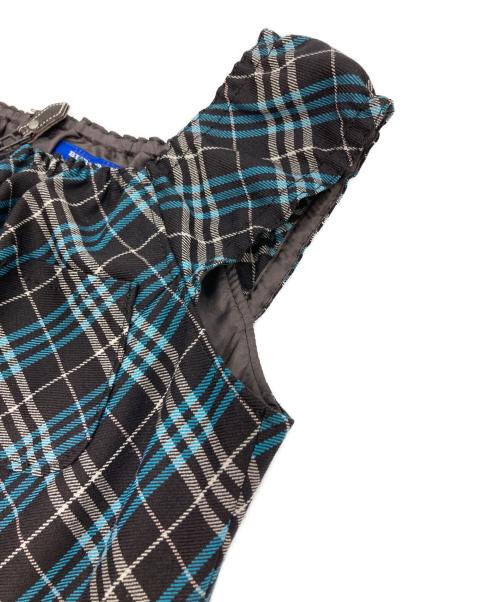 BURBERRY BLUE LABEL（バーバリー ブルー レーベル）BURBERRY BLUE LABEL (バーバリー ブルー レーベル) チェックノースリーブワンピース ブラウン サイズ:Ⅿの古着・服飾アイテム